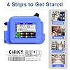 CHIKYTECH Mini Handheld Inkjet Printer,Pocket Portable Coding Machine with 2.4 Inch LED Touch Screen,Inkjet Printer for DIY Printing/QRcode/Barcode/Date/Logo/Batch Series Number etc (Blue)