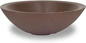 Vaso Bacia Grande Polieitleno Decorativo Planta Rosa do Deserto Cactos Suculentas N4 (Marrom)