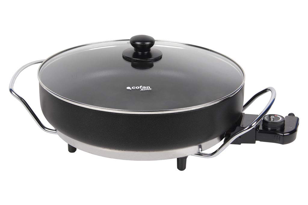 Cofan Sartén Eléctrica Belice 1500 W 36 cm Base acero revestimiento adherente