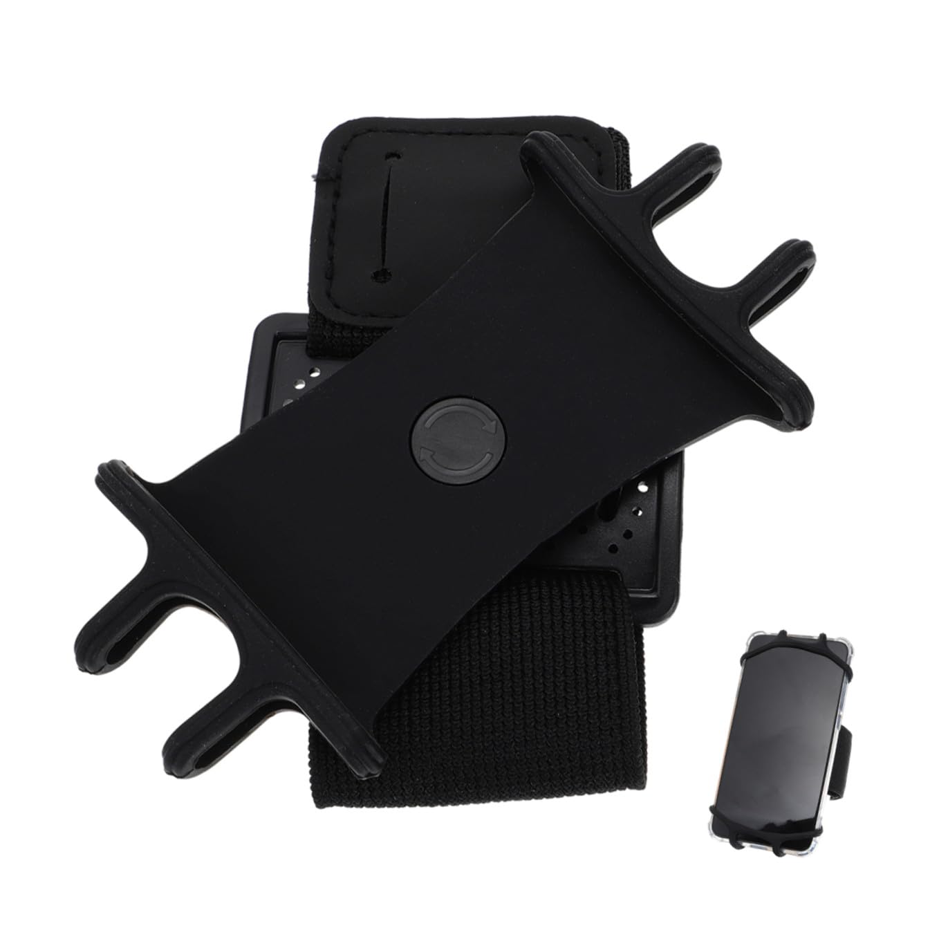 DOITOOL 16 Pz braccialetto del cellulare porta cellulare polso giarrettiere del braccio cordino bande supporto per il braccio del telefono cellulare fascia da braccio sportiva nylon Black