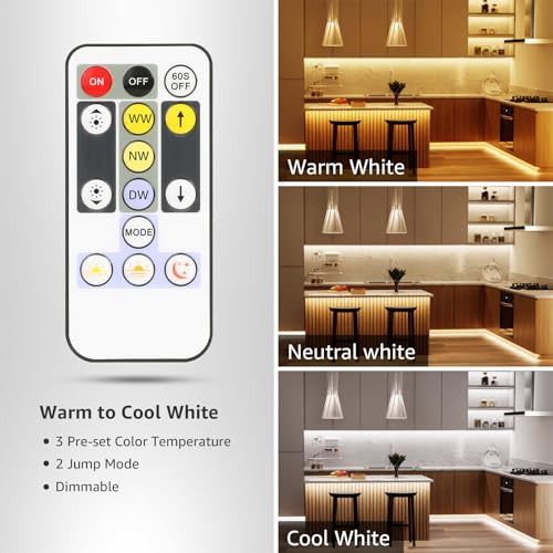 Lepro 16.4ft Dimmable Tunable White LED Strip Light for Home and Christmas Decorations