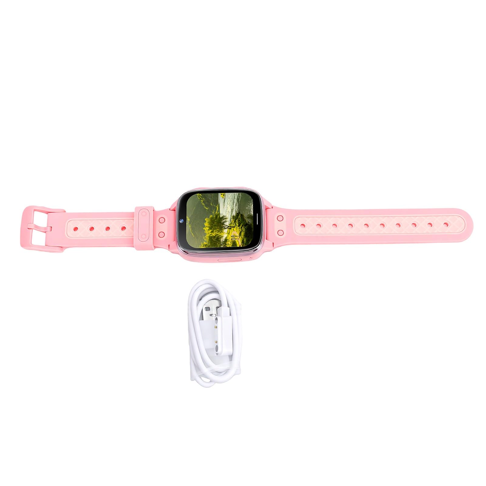 Tosuny Smartwatch per Bambini 4G LTE con Posizione LBS e Fotocamera da 8 MP (PINK) | Chiamate video e vocali, allarme SOS, touch screen da 1,83", controllo genitori, modalità aula, resistente all'acqua IPX7