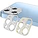 KONEE 【2 Pièces】 Diamant Caméra Arrière Protecteur Compatible avec iPhone 13 Pro / 13 Pro Max, [ Anti-Rayures ] Bling Protecteur Autocollant Caméra Lentille Objectif Coque pour 13 Pro (Or + Argent)