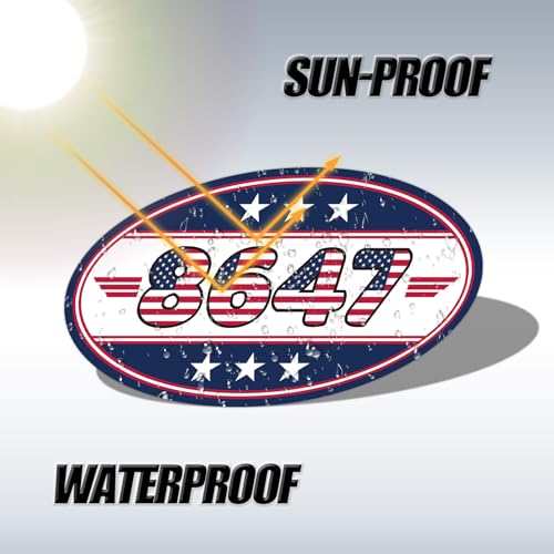 Image of 3pcs 8647 President Car Magnets, American Flag Bumper Stickers Campaign Magnetic Decal Political Bumper Stickers for Cars, Trucks & Vehicles (Style B)