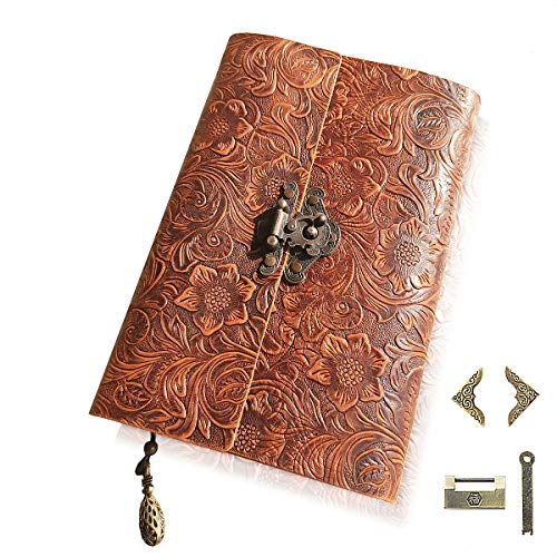 ScrodCat Leather middle lock boek (Red Brown)