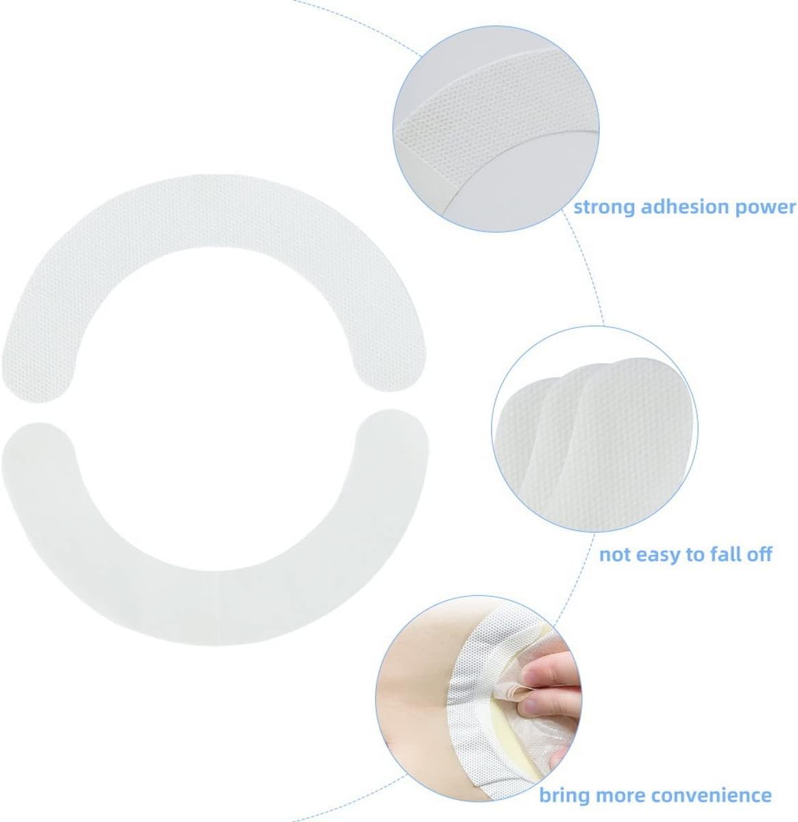 Ostomy Supplies Skin Barrier Strips,Elastic Hydrocolloid Skin Extender Strips for Colostomy Bags,Universal Waterproof Half Rings. (20 Pieces) : Health & Household