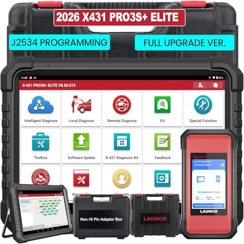 LAUNCH X431 PRO3S+ Elite, 2026 All-in-One Bidirectional Scan Tool with J2534 Protocols, HD Trucks...