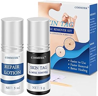 Cosmtek Skin Tag Remover, Skin Tag Removal & Repair Lotion Set, Wart & Mole Remover, Safe and Effective, Easy to Apply