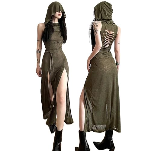 SINROYEE Women High Slit Long Dress