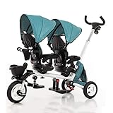 triciclo doble asiento mexico ♥El reposapiés está diseñado para soportar la fuerza de los pies del bebé y se puede desmontar según las necesidades del bebé.