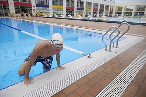 Easy-fit silicone swim cap, Comfortable Fit, Hydrodynamic Design, Latex Free, White - Image 3
