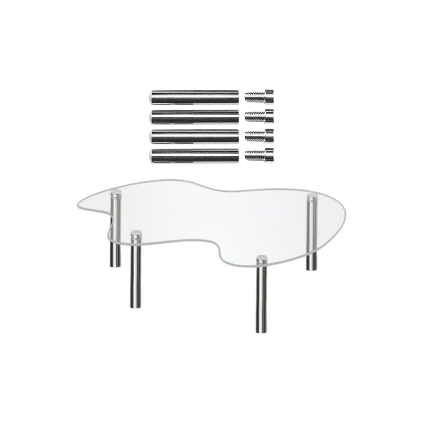 Merishopp Acrylic Display Shelf Holder Product Stand for Doll Cosmetic Hand Made Model 30x17.3x7cm-image-39