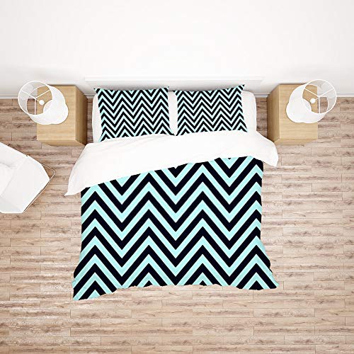 Housse de couette noir vert 3 pièces parure de lit jumeau 100% polyester