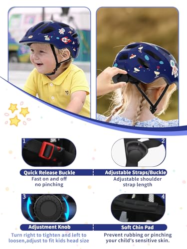 Image of XJD Toddler Helmet Kids Bike Helmet for Infant /Baby Multi-Sport Adjustable Skateboard for Kids Boys Girls Lightweight for Age 1 and Older