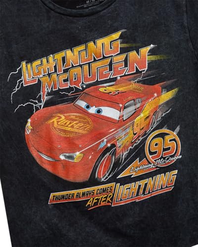 Disney Womens Graphic T Shirt - Pixar Cars Lightning McQueen Marie Crop Top Short Sleeve Graphic Tees for Women (Sizes: S-XL)4