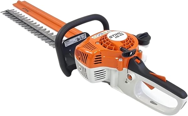 Taille-haie thermique Stihl 45 cm, lame métallique, 4,7 kg, anti-vibration