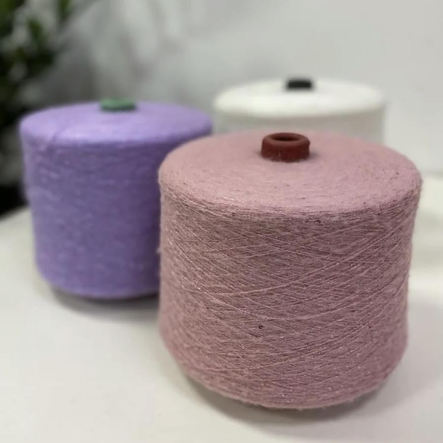 Hilo de Mohair de 250 g con Lentejuelas para Tejer a Mano, Gorros, chales, Bolsos, suéteres, Bricolaje, Hilo Fino y Suave.