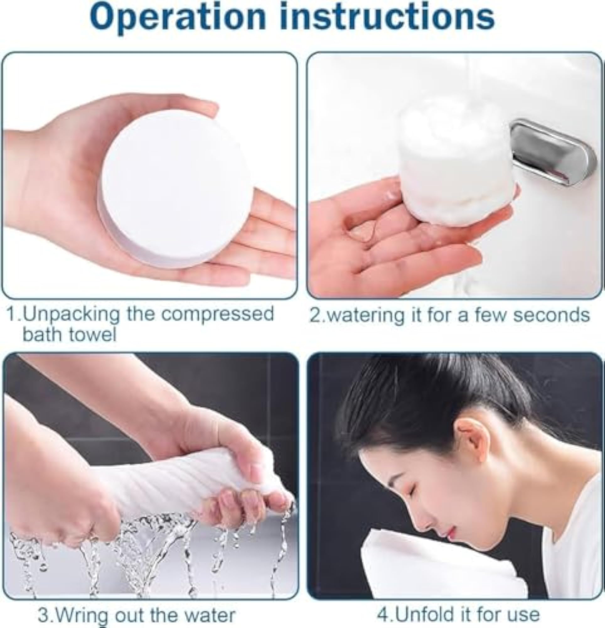 Compressed Disposable Bath Towels for Body & Face