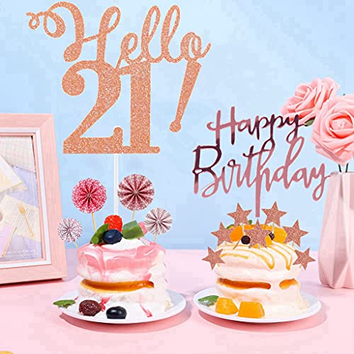 Conruich Topper di Compleanno 21 anni Bambina