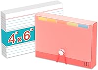 Vista 11 de Estuche de tarjetas de índice H4D de 3x5 con 100 tarjetas de índice pesadas rayadas y separadores, negro