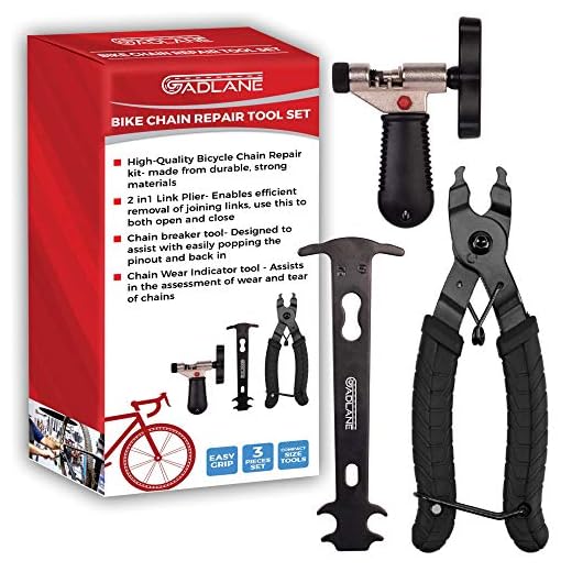 GADLANE Ensemble de 3 Outils pour Chaîne de Vélo Universel Pince Chaine Velo, Derive Chaine Velo & Vélo Chaîne Indicateur d'usure pour Vélos de Montagne et de Route