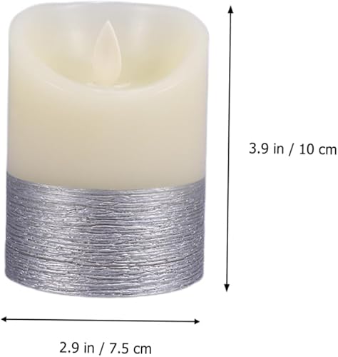 Miniatura 9 de NOLITOY 3 luces de vela de Navidad LED parpadeantes, decoración de escritorio, velas recargables sin llama, luces de vela de vacaciones, luces LED,