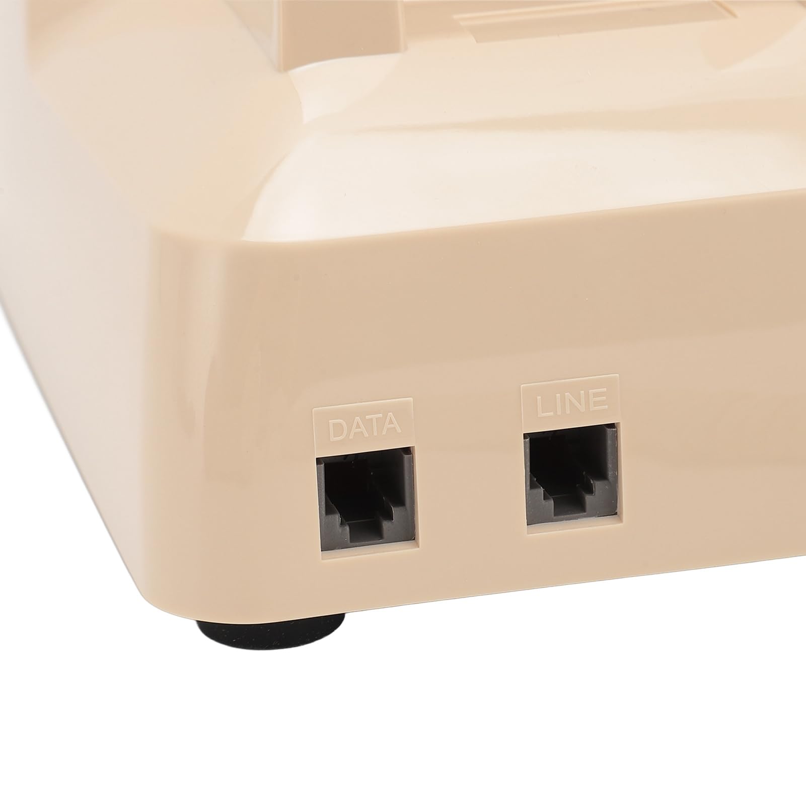 Teléfono con Cable Vintage, Teléfono Fijo Clásico Antiguo con Timbre Mecánico, Volumen Ajustable, Botón Grande, Teléfono de Escritorio Retro para el Hogar, Oficina, Escuela (Beige)