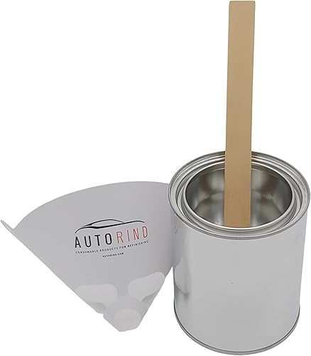 Miniatura 5 de AUTORIND Lata de pintura metálica de tamaño de un cuarto de galón lata vacía sin forro de calidad con tapas color plateado y  100 reciclable paquete