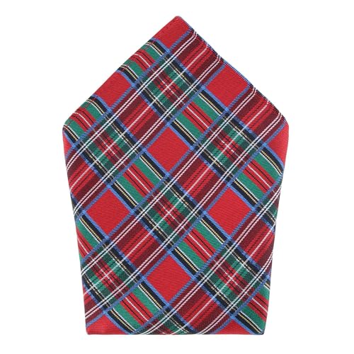 Trafalgar Men's Nicholas Tartan Plaid Silk Pocket Square, Tartan Plaid