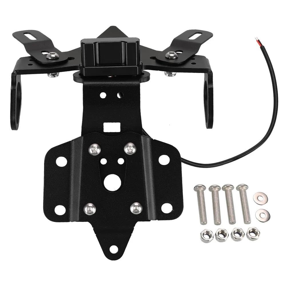 Dla Motocykla Yamaha MT-07 YZF R7 FZ-07 2013-2024 Uchwyt Tablicy Rejestracyjnej Fender Eliminator Uchwyt Rejestracyjny Uchwyt na Tablicę Rejestracyjną Motocykla(Black NO Light)