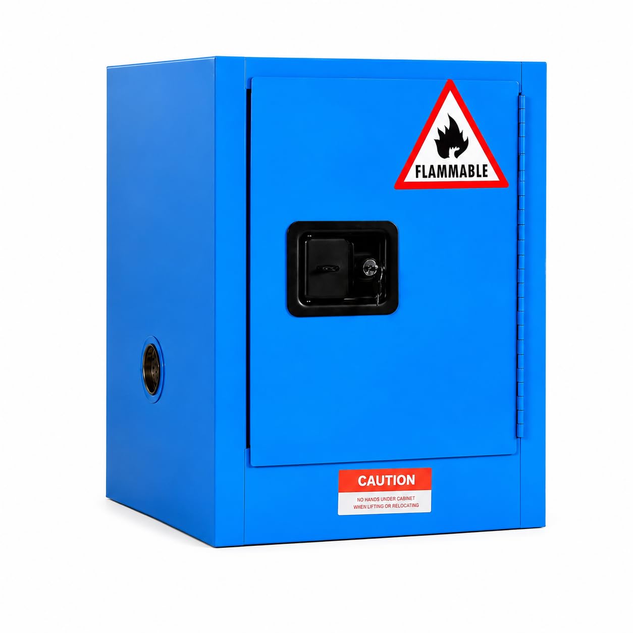 Armario de almacenamiento peligroso para líquidos inflamables y productos químicos, gabinete de seguridad industrial y de laboratorio resistente al fuego con estantes ajustables, color azul, 12