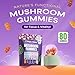 Ashwagandha Gummies and Lions Mane Mushroom Gummies Supplement - Organic - Reishi, Cordyceps, Turkey Tail, Maitake, Shitake, Chaga - Immune Defense, Boosts Cognitive Performance, Vegan, Low Carb