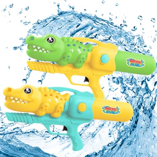 Image of Storio Big Cute Crocodile Holi Pichkari Water Gun Toy for Kids with 25Ft Range |High Pressure Mechanism Ideal Outdoor Toy for Pool & Beach Fun