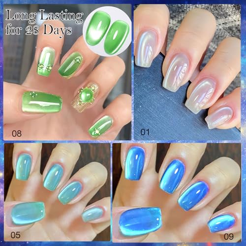 Set Gel Esmalte de Uñas Glass Cat Eye 12 Colores miniatura 2
