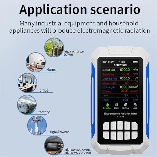 Detector EMF 5 en 1 para medición campo eléctrico y humedad miniatura 4