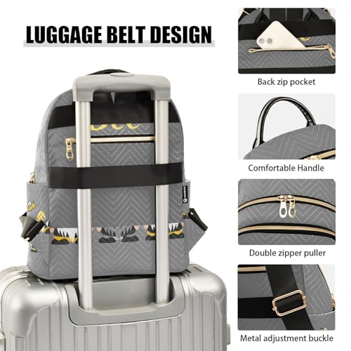 Image of Mini Backpack Gnome Bees Fashion Backpack Purse for Women,Handbag Shoulder Bag Casual Daypack, Ladies Gift for College Work(S)