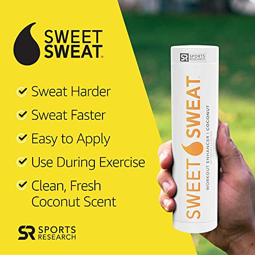 Sweet Sweat Gel Stick, by Sports Research - Enhance Your Workout: Sweat Faster & Harder - Men’s and Women’s Anti-Chafing Sweat Cream - 6.4 Oz 2 Sweet Sweat Gel Stick, by Sports Research - Enhance Your Workout: Sweat Faster & Harder - Men’s and Women’s Anti-Chafing Sweat Cream - 6.4 Oz