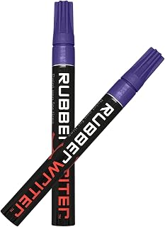 ColorLugs RubberWriter Paint Pen for Car Tires | Oil-Based Marker for Tire Lettering | Waterproof Ink | Fast Drying | Medium Size Tip | Apply at Home | Color: Purple | Pack of 2 Pens