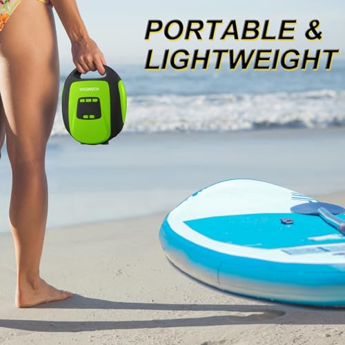 Image of Paddle Board Pump Electric Portable, KOSMEGAL SUP Pump for Paddleboard, Professional 20PSI Air Compressor with Auto-Off, Deflation Function and 12V DC Car Connector for Inflatables, Kayaks and Boats