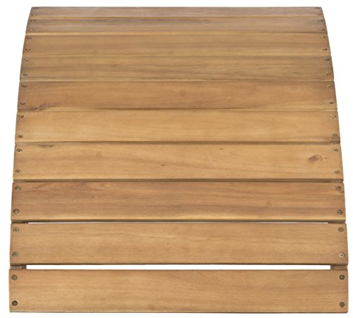 Safavieh Patio Collection Hampton Adirondack Acacia Wood Ottoman