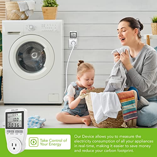 Baldr U.s. Electricity Usage Monitor For Home - Kilowatt Meter Sockets - Watt Meter That Plugs Into Appliances To Measure Energy Usage - Home Energy Monitor With Easy To Read Display - Single Tariff #TOP5