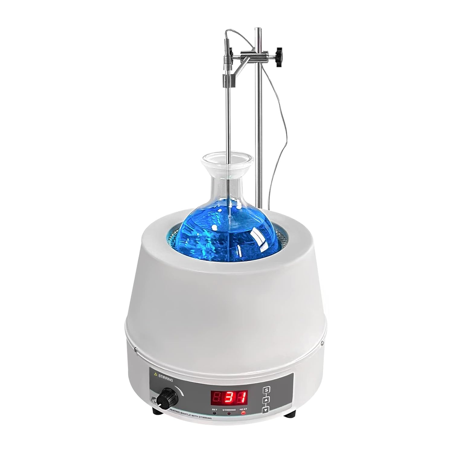 Bionexis® 1000ml Laboratory Heating Mantle with Magnetic Stirring, Digital Thermostatic Heater, Temperature Control Probe, Timer, and 350W Power -HMSC1000-image-45
