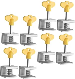 Uonlytech Child Safety Window Lock Safety Window Lock 24 pcs Window Safety Locks Adjustable Sliding Door Window Security Locks with Key Adjustable Sliding Window Lock