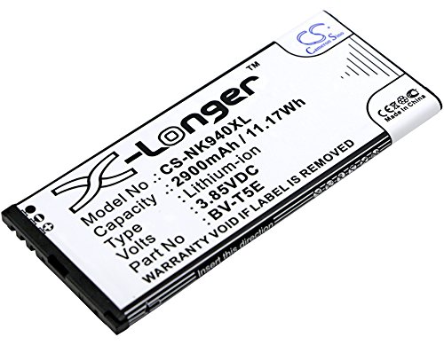 TECHTEK Batterie 2900mAh Compatible avec [Microsoft] Lumia 940, Lumia 940 XL, 950, 950 Dual SIM, RM-110, RM-1104, RM-1106, pour [Nokia] XL, Dual SIM, RM-110,...