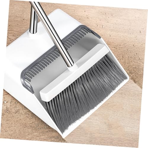 WEKADRIN Besen und Kehrschaufel Set mit Langem Ergonomischem Stiel Leichtes Reinigungsset für Haushalt und Bad Platzsparend Einfach zu Lagern für Gründliche Bodenreinigung und Müllaufnahme – Bild 8