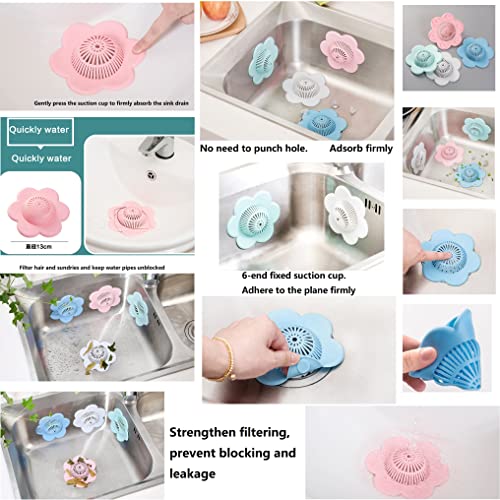 Wild Tribe Bathtub And Shower Drain Protectors With Suction Cups Easiest Hair Catchers Soft Silicone 4 Flower #TOP7