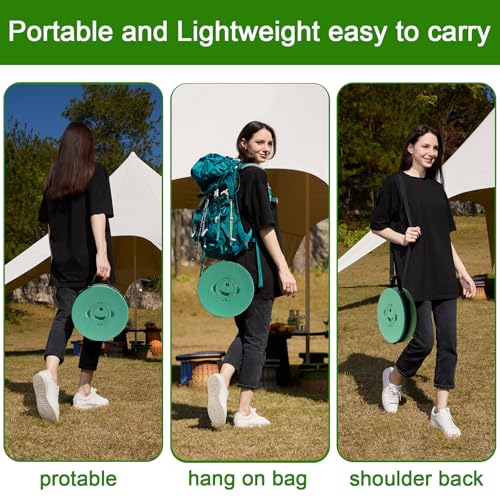 Image of 2026 Upgraded XXL Collapsible Stool with Thick Cushion,19.7 inchH-11.8 inchD Telescoping Folding Stool for Adults, More Sturdy Camping Stools with Load Capacity 1000lbs for Outdoor,Garden,Fishing,Hiking
