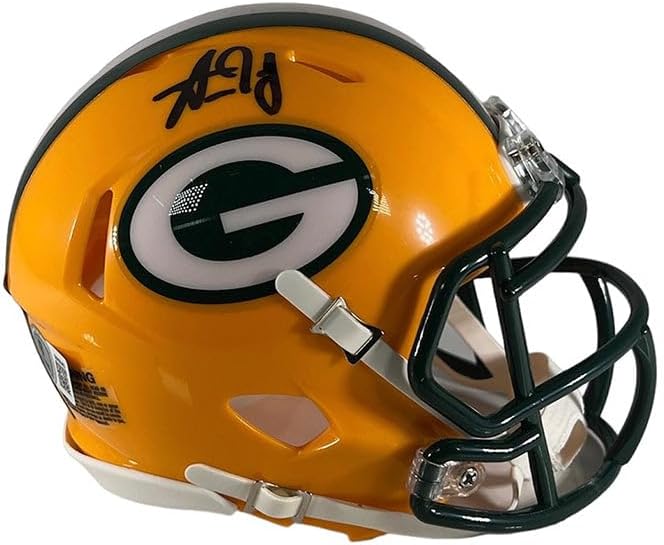 Aaron Jones Signed Mini Football Helmet Beckett
