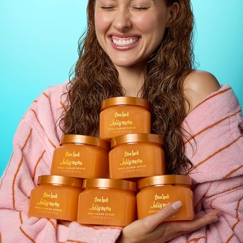 Image of Tree Hut Jelly Bear Shea Sugar Scrub, Exfoliating, Hydrating & Moisturizing Body Scrub with Shea Butter & Nourishing Essential Oils, Smooth & Soften Skin, 18 oz