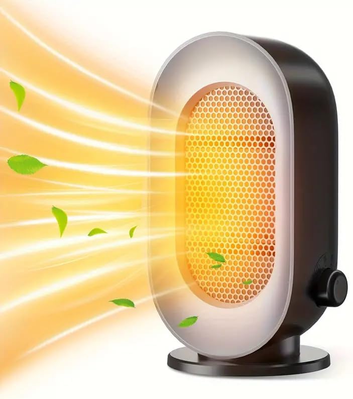 Calentador de espacio portátil para interiores, 3 modos, calentadores eléctricos pequeños portátiles con protección contra sobrecalentamiento y